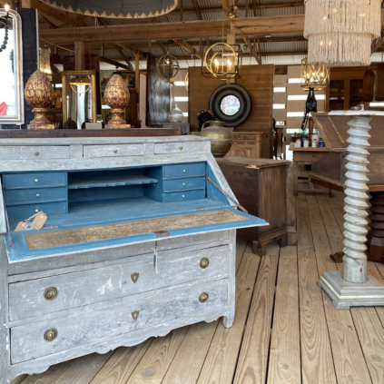 Photo of a Vintage Furniture Display taken by Melissa Mahoney Design House at Round Top Texas Antique Fair