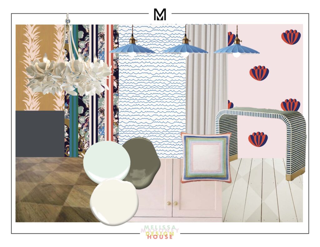 Maximalist Digital Mood Board by Melissa for Home Project Updates